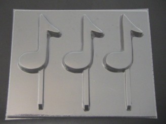 3554 Music Notes Chocolate or Hard Candy Lollipop Mold